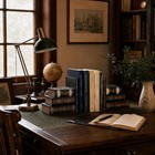 Decorative Wooden Bookends  Vintage Library Book Style Book Supports With Hidden