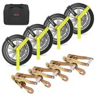 Heavy Duty Tire Tie Down Straps 2  X 10  4-pack   10 000lbs Snap Hook  Vehicle S