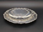 F b  Rogers Georgetown Silver Plated Oval Serving Dish With Lid Retired Vintage