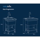 Utilitysinks Plastic 24  Freestanding Compact Workshop Utility Tub Sink  White