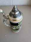 Gerz German Breweriana Lidded Beer Stein Pewter Lid Germany