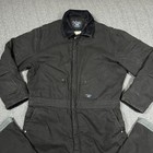 Walls Workwear Insulated Coveralls Black Size Xl Reg Quilt Lined Canvas Chore