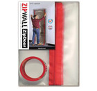 6-pack 4 Ft  X 7 5 Ft Adhesive Zippers Standard Dust Barrier Door Kit Open Box