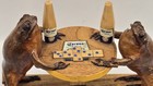 Read Flaws Vintage Folk Art Taxidermy Drinking Frogs Corona Beer Playing Dominos