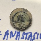 Anastasius I Ae Nummus   76g A d  491-518 Bust Right monogram Of Anastasius Rare