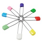 50 Pcs Diaper Pins  Plastic Head Safety Pin With Safe Locking Closures  colorful