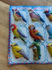 Vintage Lot Of 12 Tin Metal Brooch Bird Pins Made In Japan Badge Mount Set