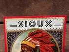 Antique Sioux Native American Indian Chief Cigar Label Red