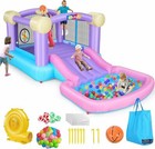 Inflatable Bounce House Bouncy Jumping Castle With 470w Blower Slide For Kids     