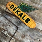 Dekalb Corn Seed Tin Flying Ear Weathervane Double Sided Metal Sign Vintage