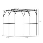 7 3 Ft Tall Metal Garden Trellis With Climbing Net  Black