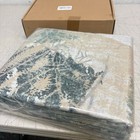 Low Pile Runner Rug  2x10ft  Abstract  Machine Washable- Leafy Green   Yellow