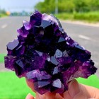 204g  Natural Amethyst Geode Quartz Cluster Crystal Specimen Healing