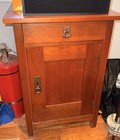 Pair Stickley 91-1026 Cherry Mission Nightstands Drawer Over Door Copper Pulls