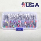 200 Pcs Dental White colorful Nylon Latch Flat Polishing Polisher Prophy Brushes