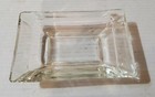Vintage Mcm Rectangle Clear Glass Ashtray Art Deco Cigar Cigarette 6   x4   x1 5   