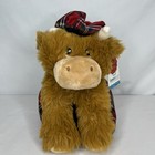Keel Toys Keeleco Highland Cow Plush Stuffed Animal Tartan Kilt Tammy Eco