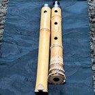 Shakuhachi Kinko Ryu Two Shaku Silver Wrapped Bamboo Instrument Vintage