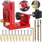 Pocket Hole Jig Kit Carpentry Joinery Woodworking System Adjustable Depth Tool