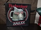Vintage Rare Budweiser Salud Cheers Salute Beer Sign Lighted Works 1985