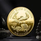 Statue Of Liberty Gold Plated Metal Souvenir Coin Usa Double Eagle Design