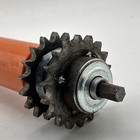 Frantz 2 14  Od X 16-1 2  Long Orange Coated Gravity Conveyor Roller Double Spro