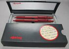 Rotring 600 Set Red Hexagonal Knurled  Ballpoint Pen   0 5 Pencil Set New In Box