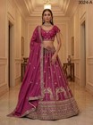 Women s Silk Lehenga Choli Sequins Embroidery Bridal Party Wear Ethnic Outfit