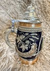 Vintage German Lidded Beer Stein  Manufactured In West Germany 