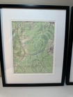 Lot Of 2 Vintage Louisiana Topographical Maps  Matted   Framed  21    X 17   