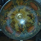Vintage Italian Globe Bar Cabinet Rolling Old World Map Zodiac Drink Cart Large