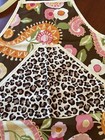 Handcrafted Bib Apron With Large Front Pocket Paisley   Leopard Pattern New