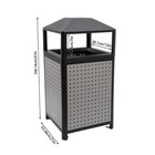 Commercial Outdoor Trash Can Large 38gallon Site Lot Garbage Waste Container
