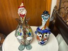 Vintage Murano Glass Clown Decanters - Set Of 2