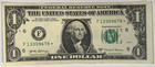 Solid Filled  star Note  Error  1 Dollar Bill - 2017a - F 13309678 