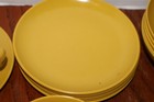 Lot Vintage Mustard Yellow Plastics Dinner Set Mid Century Modern 19 Pieces