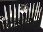 54 Pc Set Oneida Community Satinique Older Stainless Flatware Service For 8  Svg