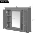 Bathroom Wall Cabinet W Mirror Wall Mounted Medicine Cabinet W 4 Shelves