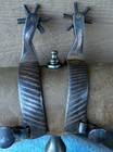 Old Antique Mexican Double Mounted Copper Stripe Snake Serpent Horse Spurs