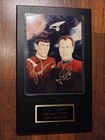 Star Trek  alien Voices  Plaque Autographed Leonard Nimoy And John Delancie