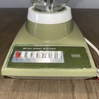 Vintage Sears 7 Speed Blender Model 400 829002  Avocado Green Glass Jar Works