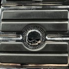 Harley Davidson Motorcycle Chrome Skull Rider Footboard Insert Kit Multi-fit