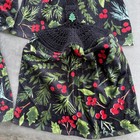 Pine And Holly  Berry Kitchen Dish Towels With Crochet Tops Towel Set Of 4