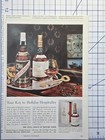 Old Fitzgerald Bourbon Whiskey Key To Holiday Hospitality Vintage Print Ad 1957