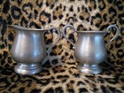 Vintage Preisner Pewter Creamer   Sugar Bowl  2060 Set 4    Metal Coffee Tea