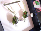Betsey Johnson  Authentic Martini Silver Glass  Drop Earrings New In Box