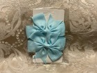 Light Blue Hair Bow Clips Grosgrain Ribbon Bow Knot Girl Hair Barrette Set