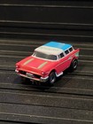 Tomy Aurora Afx Tomy Slot Car 57 Chevy Nomad Slot Car Pink White Tested Htf Zz