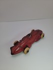 Vintage 1930 s Arcade Cast Iron Boat Tail Racer Car With Driver 5 5  