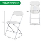 Garden 18 Pack Portable Outdoor Wedding Quality Stackable Plastic Folding Chairs
